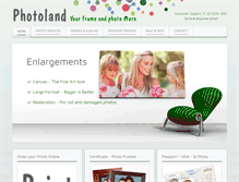 Tablet Screenshot of photoland.com.au